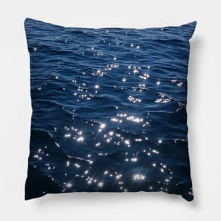 Deep Blue Sea Waves Summer sunny Photo ocean wave sunlight shiny Pillow