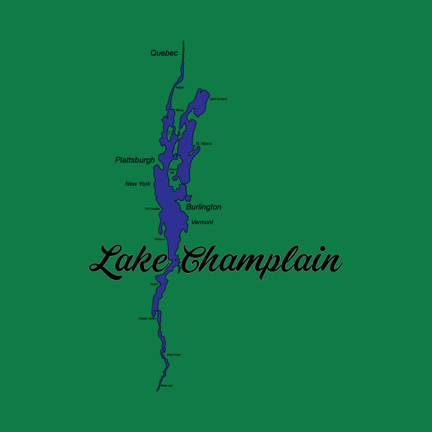Lake Champlain Map by ACGraphics