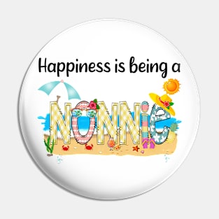 Happiness Is Being A Nonnie Summer Beach Happy Mother's Pin