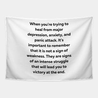 Fight Depression, Panic Attack, Anxiety, or Stress, Motivational  Gifts Tapestry