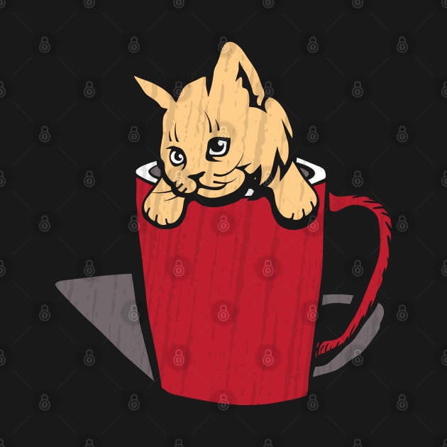 Cute cat in a mug by Markus Schnabel