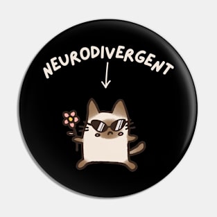 Neurodivergent Cat (Dark) Pin