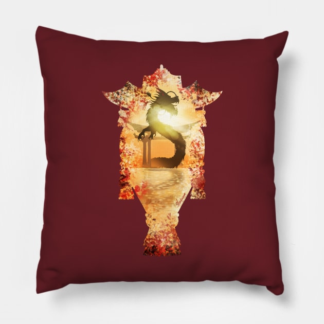 Rising Dragon Pillow by DVerissimo