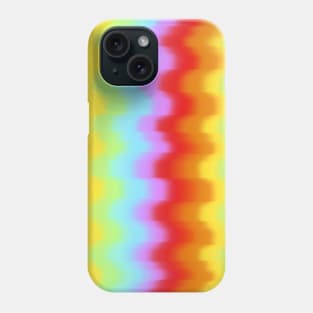 Tie Dye Zigzag Blurry Vibrant Rainbow, made by EndlessEmporium Phone Case