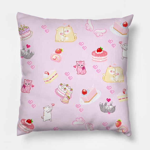 Kawaii Pixel Dream Pillow by OMC Designs