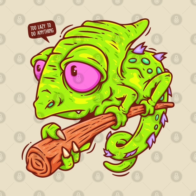 Sad Chameleon by Mako Design 