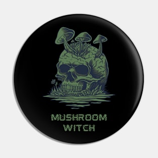 Mushroom Witch Pin