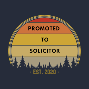 Promoted To Solicitor EST. 2020 Retro Vintage Sunset T-Shirt