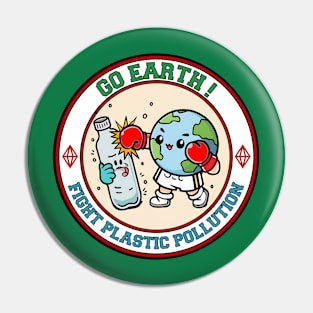 Earth vs Plastic Pollution Pin