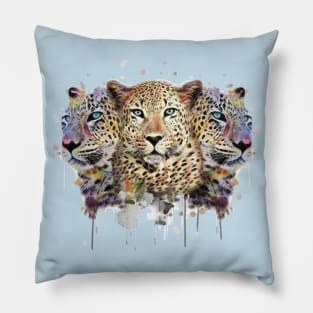 Watercolor Leopard Pillow