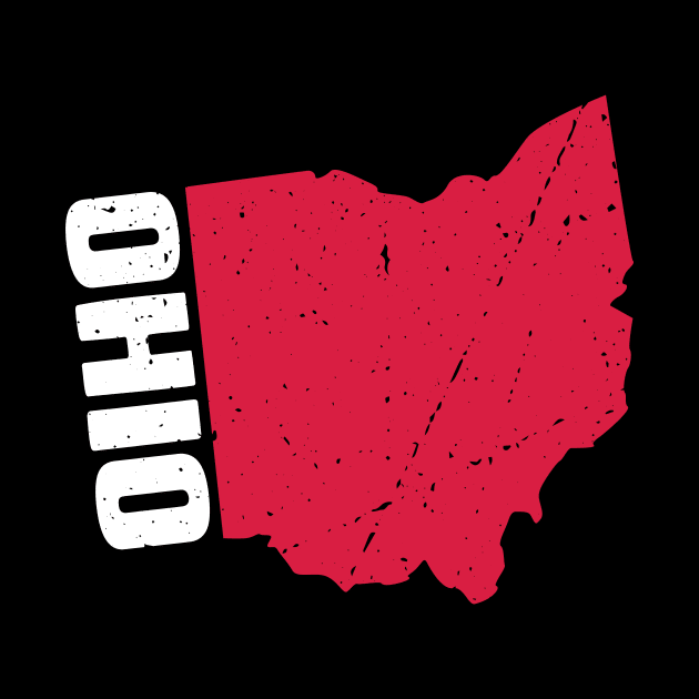 American Ohio Map Pride Design Gift by Terrybogard97