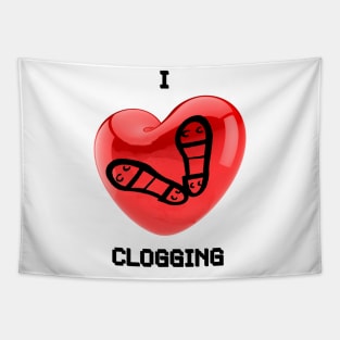 I Heart Clog Tapestry