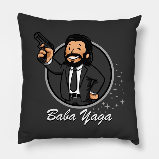 Cute Keanu Baba Yaga Assassin Movie Gamer Mascot Parody Pillow by BoggsNicolas