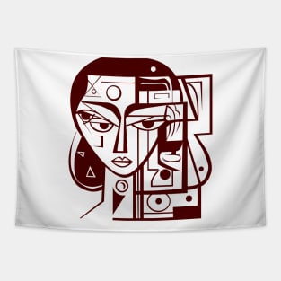 Cubist Woman Tapestry