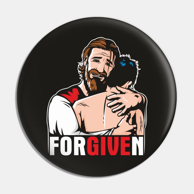 Forgiven Pin by Jamie Lee Art