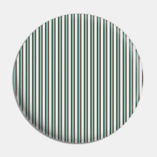 Chocolate and Mint Vertical Stripes in Pretty Tints of Teal and Shades of Brown Pin