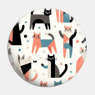 Abstrac Cat Pattern 4 Pin