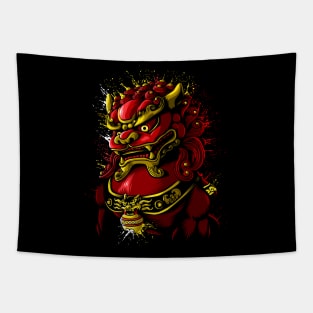 Chinese Blood Dragon Tapestry