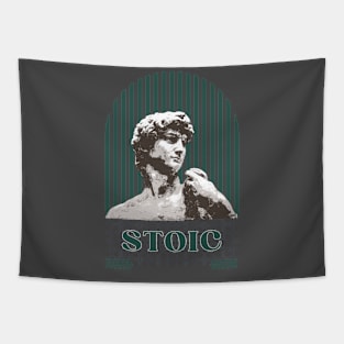 Migel Angel Stoic Statue Design Tapestry