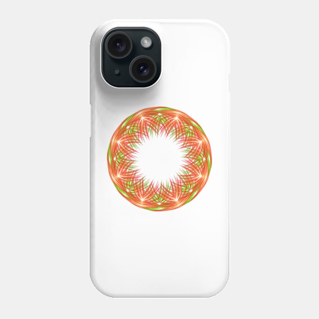 Red and green mandala Phone Case by Meo Design