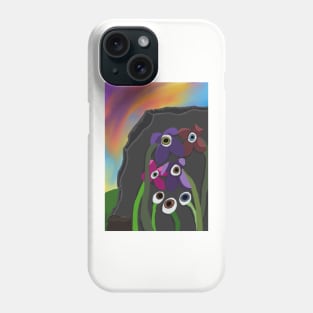 Eyeball flower creepy cute Phone Case