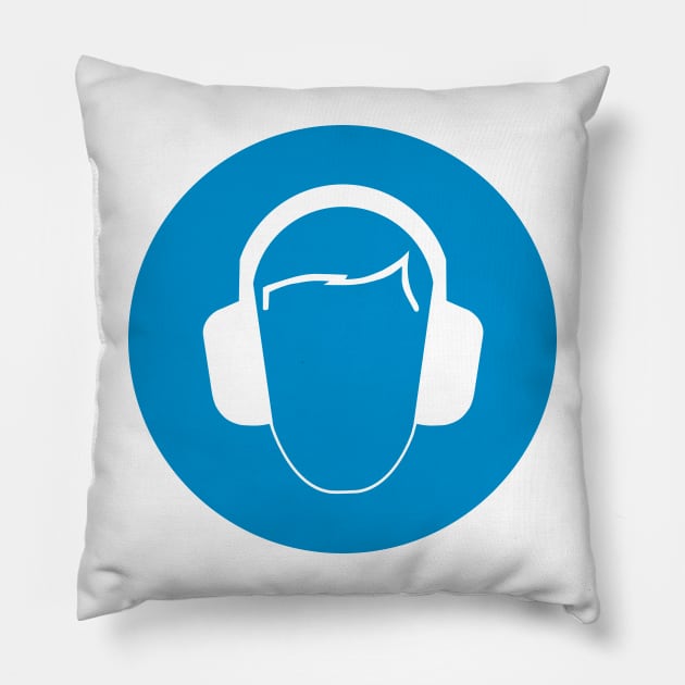 Ear defenders Pillow by rheyes