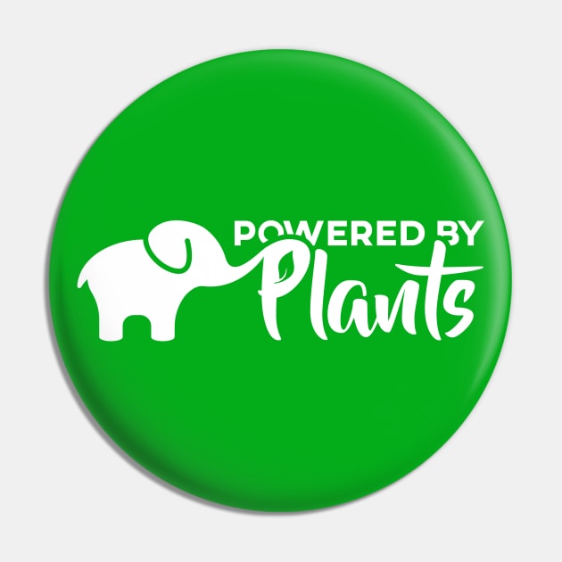 Vegan Elephant is Powered by Plants Pin by Herbivore Nation - Vegan Gifts