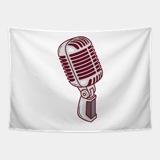 Retro microphone Tapestry