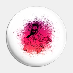 The Deranged King (Crimson) : A Fantasy Character Pin