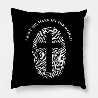 Jesus-christ-team jesus- religious - gift - cross fingerprint Pillow