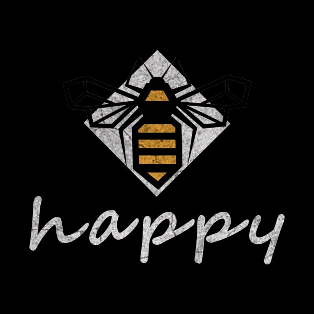 Bee-happy design for happy naturist,greenlovers by ysmnlettering