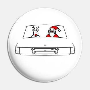 Saab 900 Turbo classic car Christmas special edition Pin