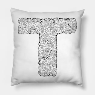 Letter T Pillow