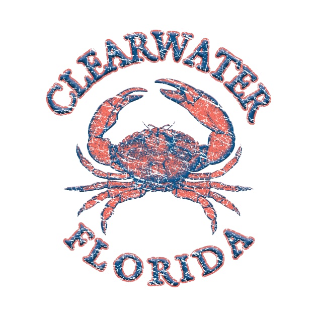 Clearwater, Florida, with Stone Crab on Wind Rose (Two-Sided) by jcombs
