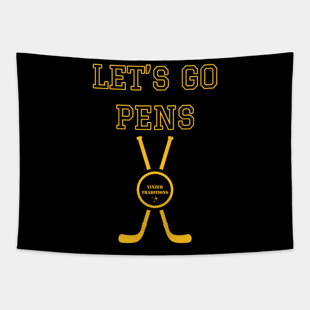 Let’s Go Pens Tapestry by YinzerTraditions