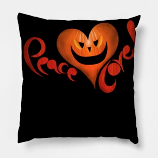 peace love and pumpkin Pillow