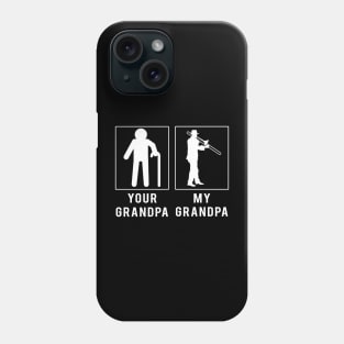 Brassy Beats: 'Trombone Your Grandpa, My Grandpa' Tee for Grandsons & Granddaughters! Phone Case