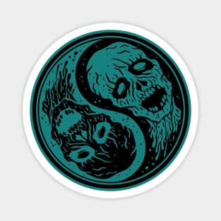 Blue Undead Yin Yang Zombies Magnet