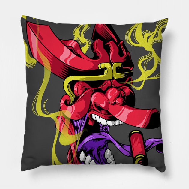 Infected Devil Pillow by KatonArtwork