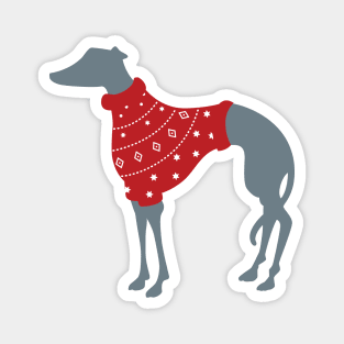 Christmas Whippet Magnet