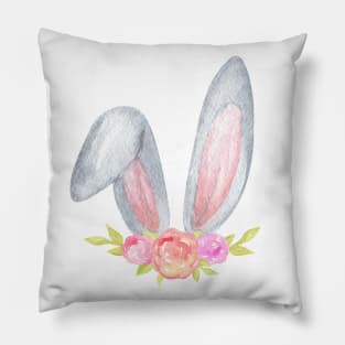 Easter bunny ears with floral Pillow