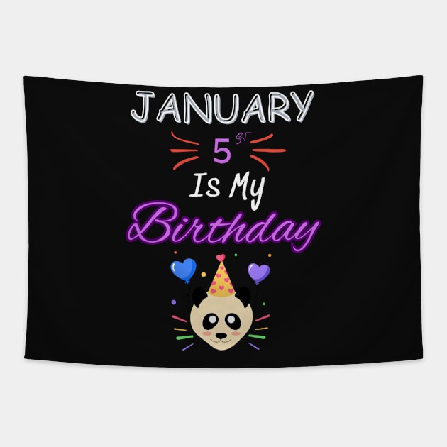 january 5st is my birthday Tapestry by Oasis Designs