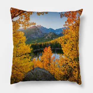 Bear Lake Autumn Sunrise - wide Pillow