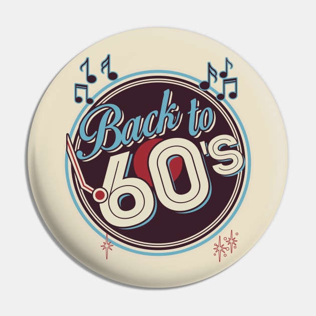 Back to 60's Design Pin by Genuine Vintage