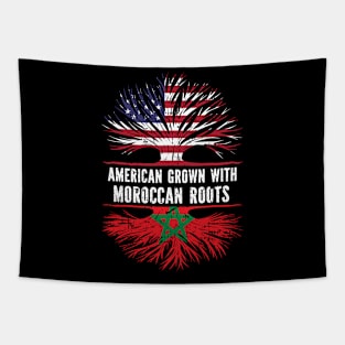 American Grown with Moroccan Roots USA Flag Tapestry