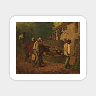 Bringing Home the Calf Born in the Fields - Jean-François Millet Magnet