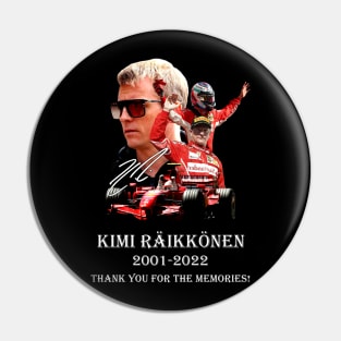 2001 2022 Kimi Raikkonen thank you for the memories signature Pin