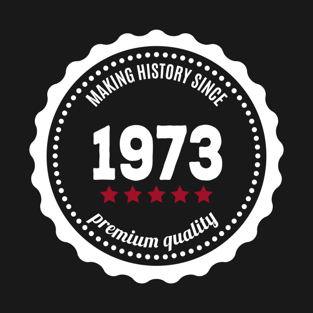 Making history since 1973 badge by JJFarquitectos