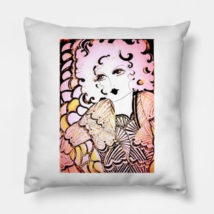 BLONDE DOLLY FLAPPER ,,, House of Harlequin Pillow