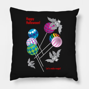 Sweet Halloween. Little bats give you lollipops Pillow